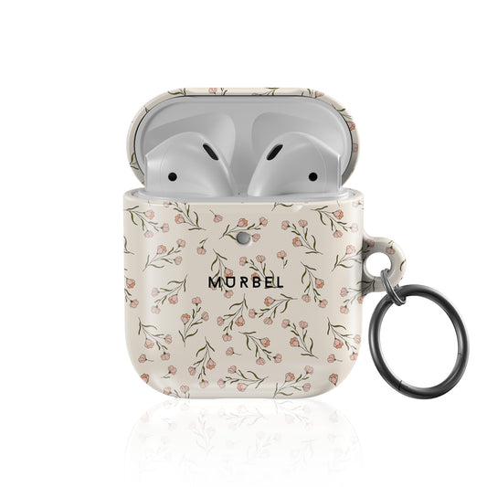 Light Beige and Red Plaid Airpods Case Matte Airpods Pro 